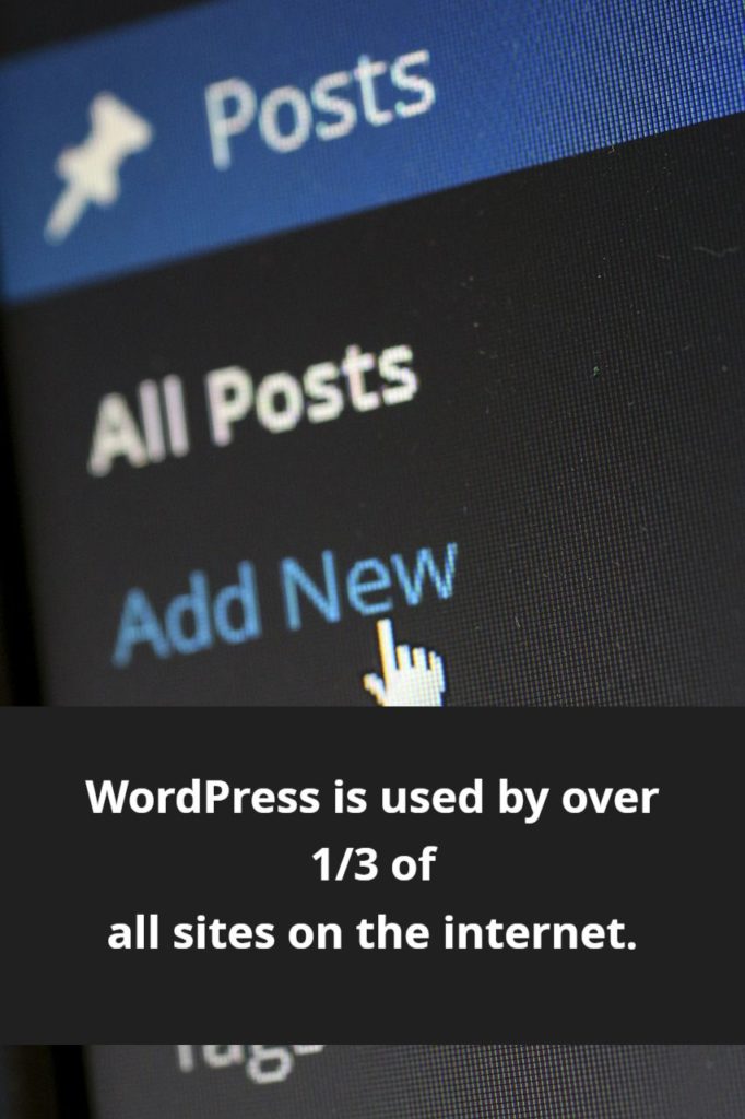 Wordpress is used to start a blog by over one third of the internet.