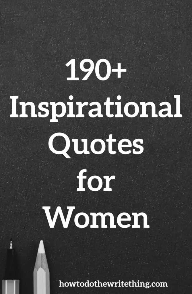 190+ Inspirational Quotes for Women
