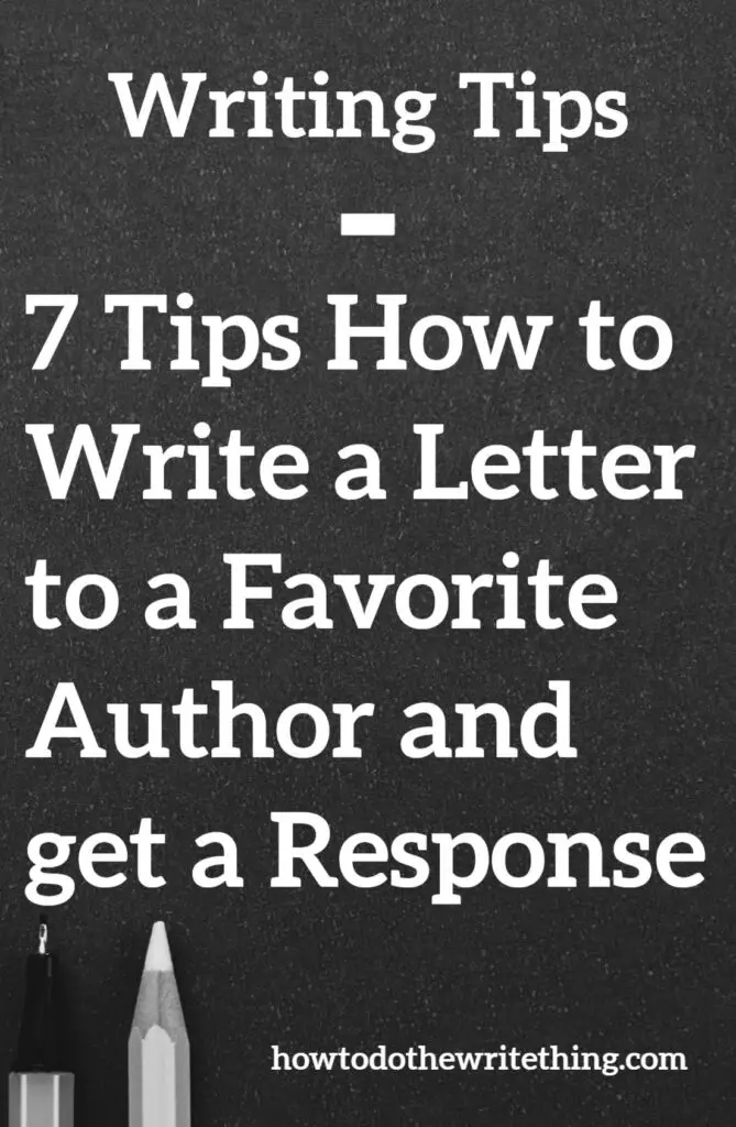 7 Tips How to Write a Letter to a Favorite Author and get a Response