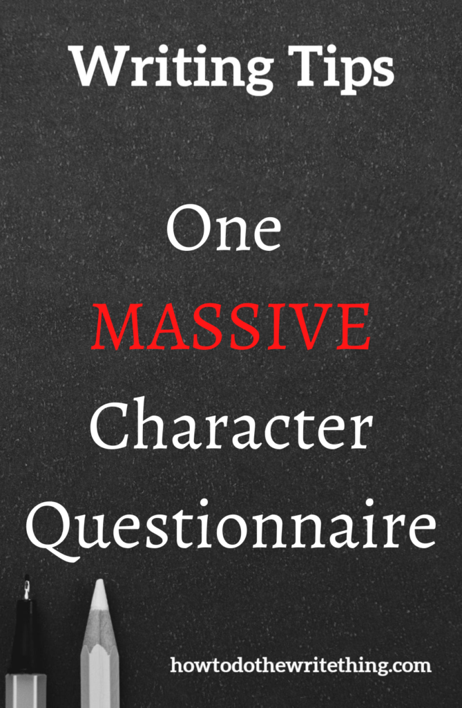 One MASSIVE Character Questionnaire
