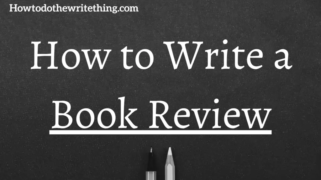 How to Write a Book Review