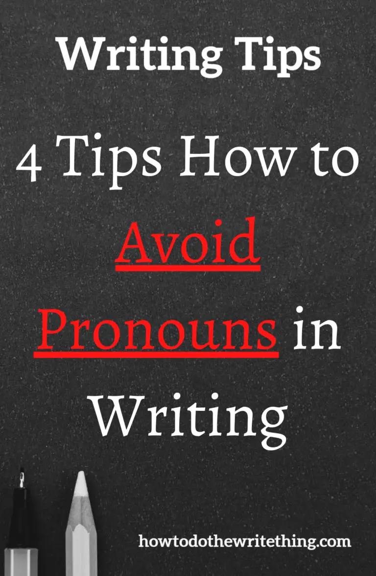 how to not use pronouns in an essay